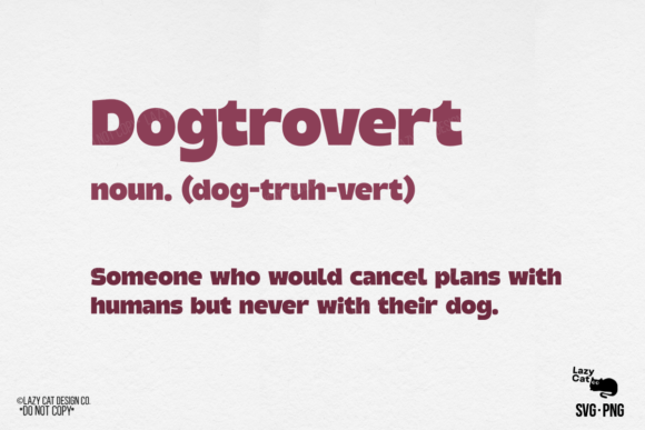 Dog Dogtrovert Funny SVG PNG