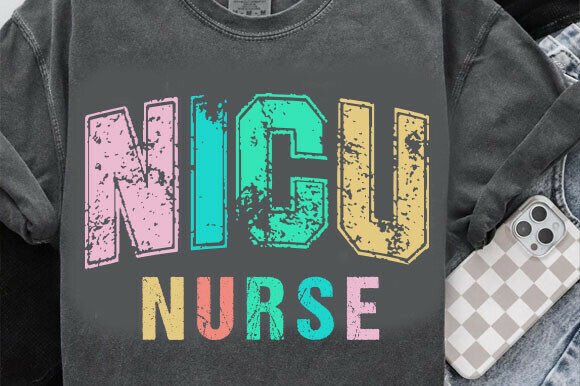 NICU Nurse PNG Pastel Varsity Design Review