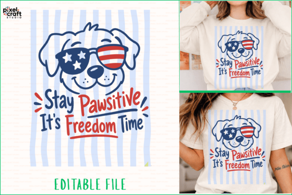Stay Pawsitive Dog Funny SVG, PNG Design Review